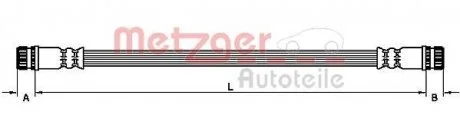 Шланг тормозной METZGER 4110474