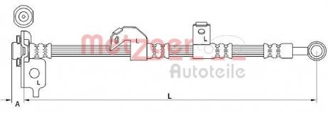 Шланг тормозной METZGER 4110840