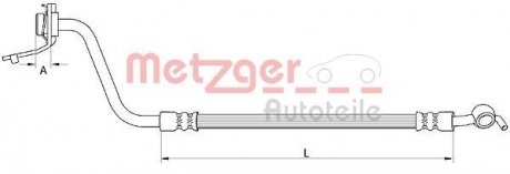 Шланг гальмівний METZGER 4111056