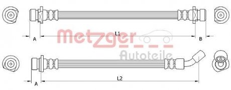 Шланг тормозной METZGER 4111072