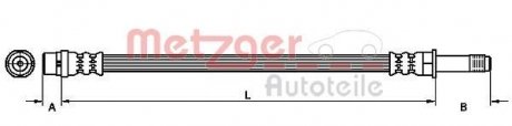 Шланг гальмівний (задній) VW LT 28-35/28-46 2.5-2.8TDI 99-06 (480mm) METZGER 4111092