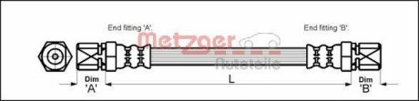 Шланг тормозной METZGER 4111353