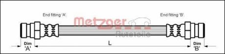 Шланг тормозной METZGER 4111682