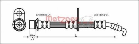 Шланг тормозной METZGER 4112199