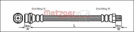 Шланг тормозной METZGER 4112519