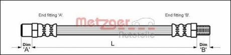 Шланг тормозной METZGER 4114671