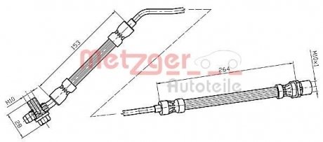 Шланг гальмівний METZGER 4116217