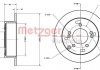 Диск тормозной (задний) Hyundai Sonata V/Tucson/Kia Sportage 04- (262x10.1) METZGER 6110299 (фото 1)