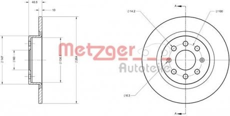 Brake Disc METZGER 6110443