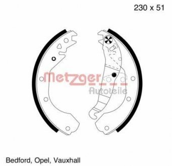 Гальмівні колодки (набір) METZGER MG418