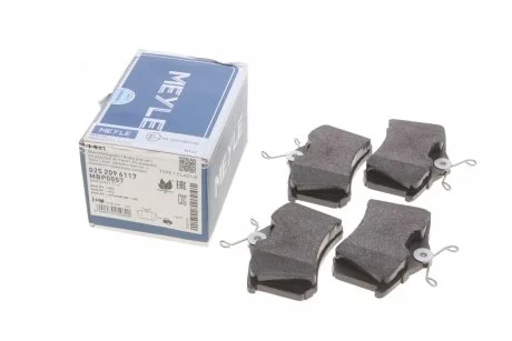 Фото комплект гальмівних колодок MEYLE 025 209 6117 Комплект гальмівних колодок MEYLE 025 209 6117