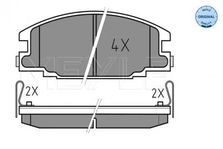 Тормозные колодки, дисковый тормоз (набор) MEYLE 0252154316W