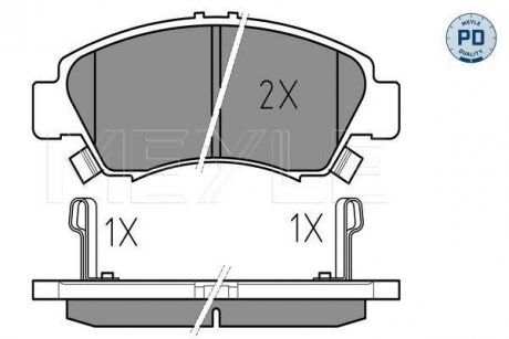 Колодки гальмівні HONDA P. CIVIC 91- MEYLE 0252169715PD
