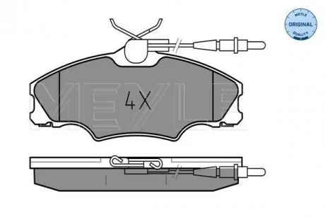 Тормозные колодки, дисковый тормоз (набор) MEYLE 0252172419W