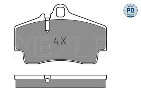 Тормозные колодки PORSCHE T. 911 (996) CARRERA 97-/CAYMAN 04- MEYLE 0252179216PD