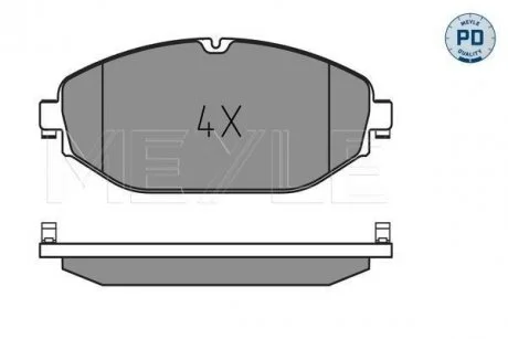 Brake pad set MEYLE 0252207619PD