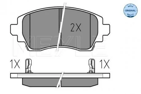 Тормозные колодки, дисковый тормоз (набор) MEYLE 0252308818W