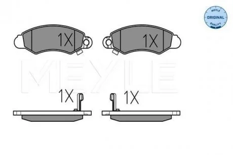 Тормозные колодки, дисковый тормоз (набор) MEYLE 0252329614W