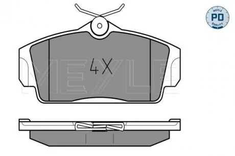 Тормозные колодки NISSAN P. PRIMERA 98- MEYLE 0252346316PD