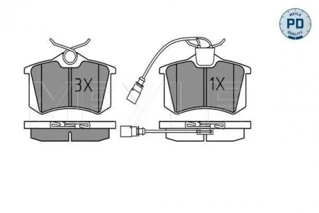 Тормозные колодки VW T. SHARAN 95-10 MEYLE 0252355417PD