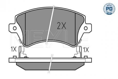 Колодки гальмівні TOYOTA P. COROLLA UK 01- MEYLE 0252376617PD