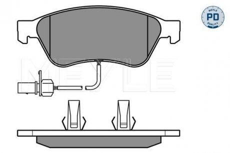 Тормозные колодки VW P. A8/PHAETON MEYLE 0252389620PD