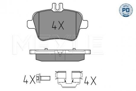 Тормозные колодки DB T. W176/W246 A-KLASA/B-KLASA 11-/CLA/GLA 13- MEYLE 0252484818PD