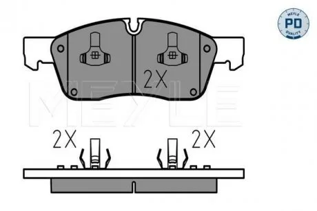 Brake pad set MEYLE 0252519021PD