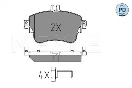Тормозные колодки DB P. W176/W246 A-KLASA/B-KLASA 11- MEYLE 0252532619PD