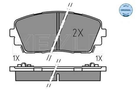 Brake pad set MEYLE 0252536516