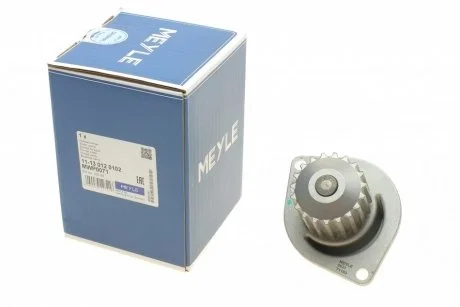 Насос охолоджуючої рідини, з ущільненням CITROEN BERLINGO, BERLINGO MULTISPACE, BERLINGO/MINIVAN, C2, C3 I, C3 III, C3 PLURIEL, C4, C4 I, C-ELYSEE, SAXO, XSARA 1.6/1.6ALK/1.6LPG 02.96- MEYLE 11-13 012 0102