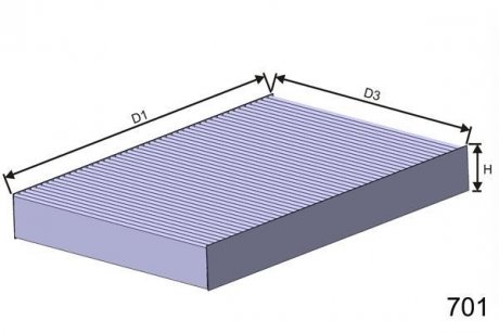 Фільтр салону MISFAT HB181 (фото 1)