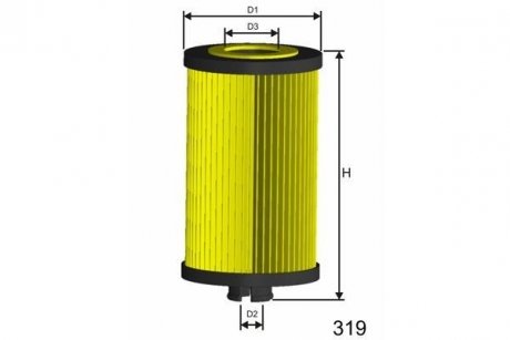 Фильтр масляный MB Atego 812/815 OM904 1/96- MISFAT L007