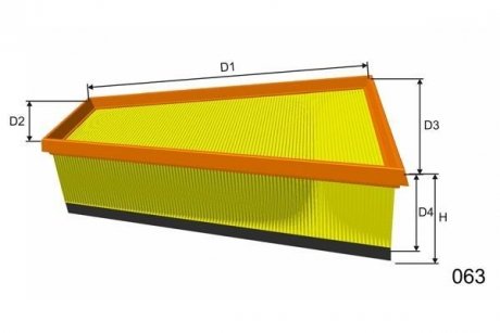 Фильтр воздуха MISFAT P543A (фото 1)