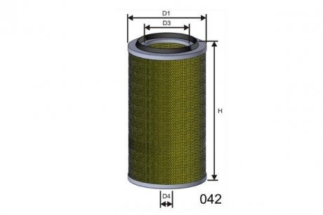 Фільтр повітряний DB 207-409 MISFAT R067