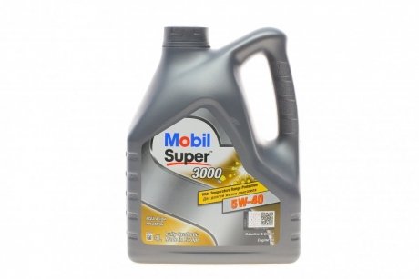 Олива моторна SUPER 3000 Х1 5W40 / 4л MOBIL 152566