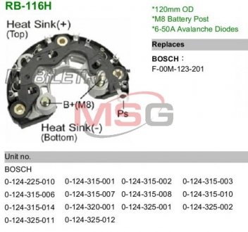 Диодный мост MOBILETRON RB-116H (фото 1)