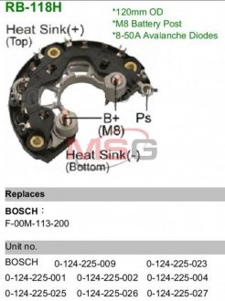 Діодний міст MOBILETRON RB-118H (фото 1)