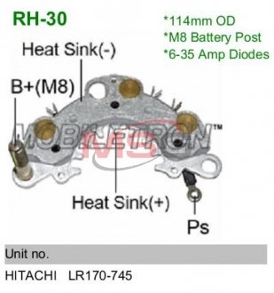 Діодний міст MOBILETRON RH-30 (фото 1)