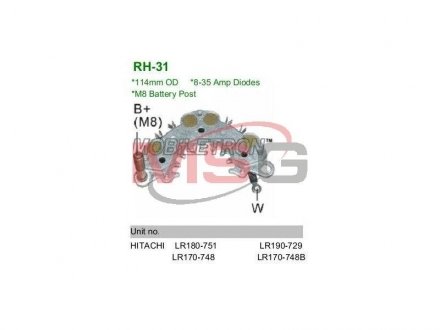 Диодный мост MOBILETRON RH-31 (фото 1)