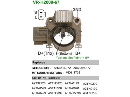 Регулятор генератора MOBILETRON VRH200967