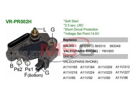 Регулятор напруги генератора MOBILETRON VR-PR002H