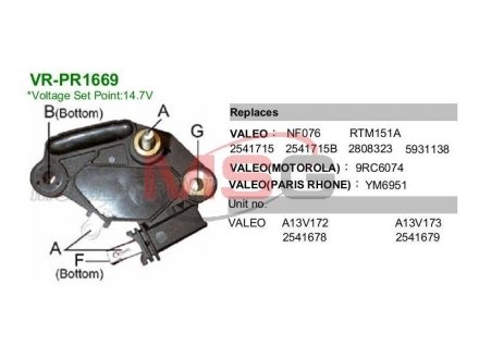 Регулятор генератора MOBILETRON VR-PR1669