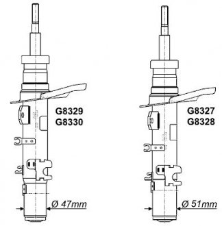 Амортизатор передн лівий MONROE G8328