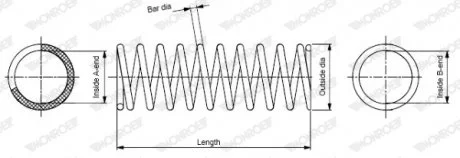 Задняя пружина подвески MONROE SE3528
