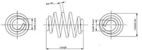 Фото пружина підвіски MONROE SN2277 Пружина підвіски MONROE SN2277