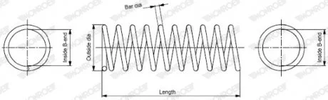 Задняя пружина подвески MONROE SP0488