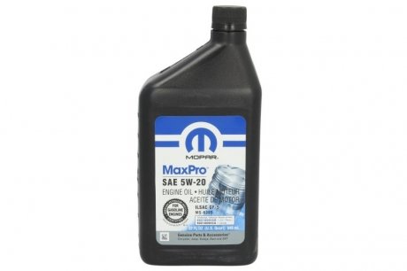 Масло моторное Dodge/Chrysler/Jeep MaxPro 5W-20 (0,95 л) Mopar 68218890AB