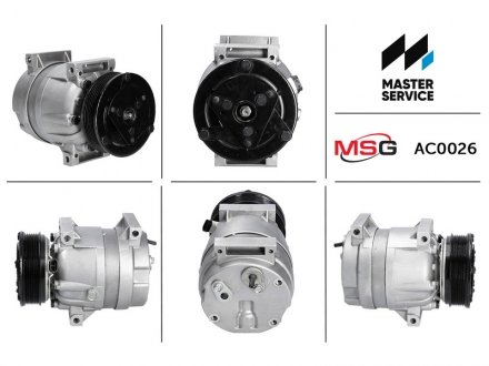 Компресор кондиціонера новий RENAULT AVANTIME (DE0) 01-03; NISSAN INTERSTAR (X70) 02-; OPEL MOVANO A (F9) 00- MSG AC0026