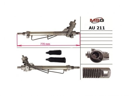 Рульова рейка з ГПК AUDI A4 (8D2, B5) 94-00;SKODA SUPERB (3U4) 01-08;VW PASSAT (3B2) 96-00 MSG AU211